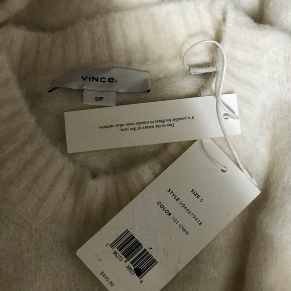 VINCE  Alpaca Blend Tunic Sweater - Off White - Picture 10 of 10